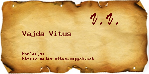 Vajda Vitus névjegykártya