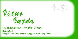 vitus vajda business card